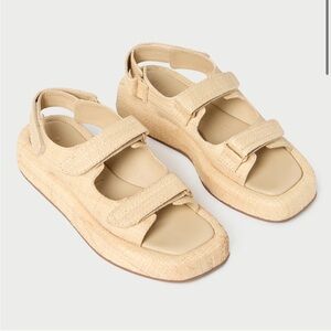 Loeffler Randall Blaise Raffia Sandals